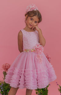 Vestido Para Niña Delicada - Rosa