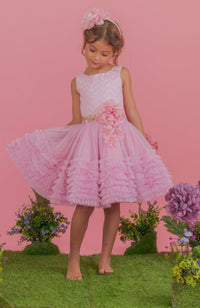 Vestido Para Niña Delicada - Rosa