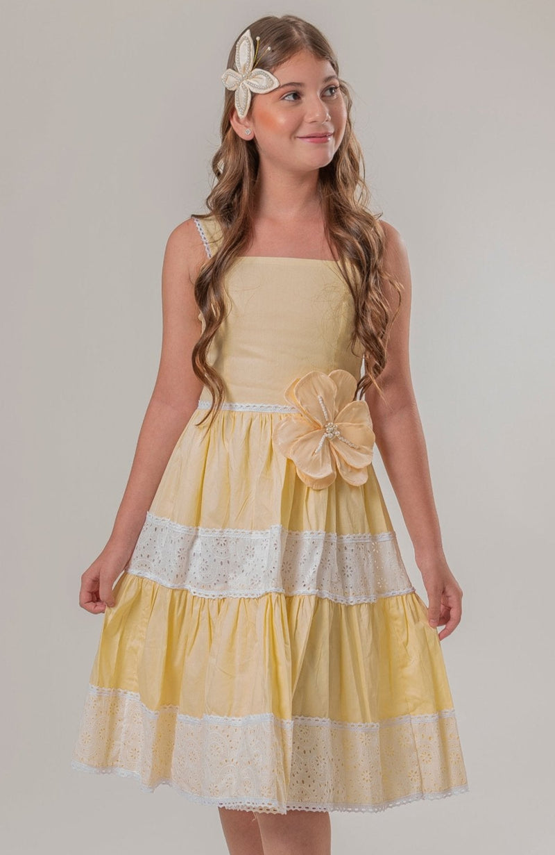 Vestido Para Niña Delicia Amarillo