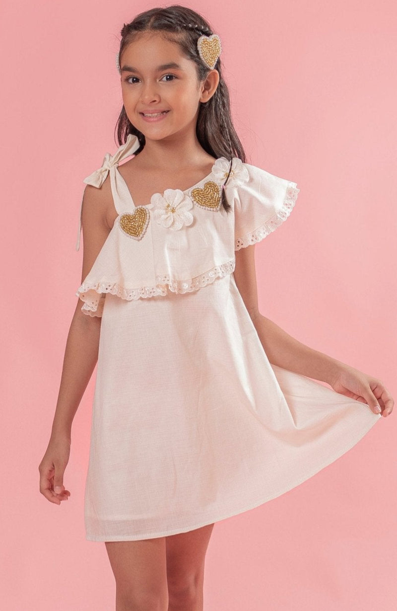 Vestido Para Niña Fortuna Beige