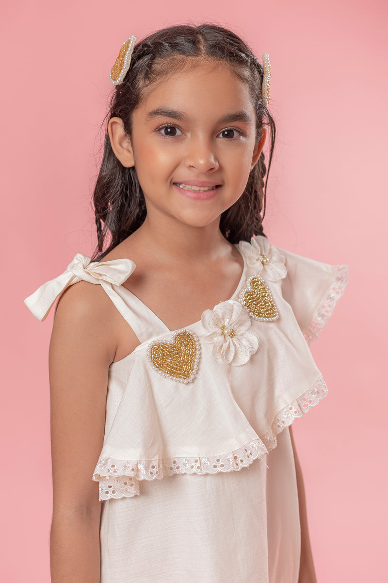 Vestido Para Niña Fortuna Beige