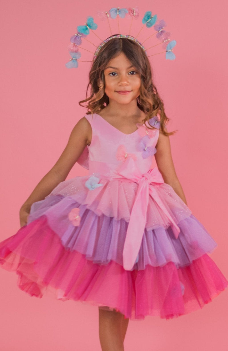 Vestido Para Bebita Mariposa - Rosa -