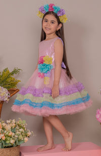 Vestido para Niña Soy Feliz - Rosa