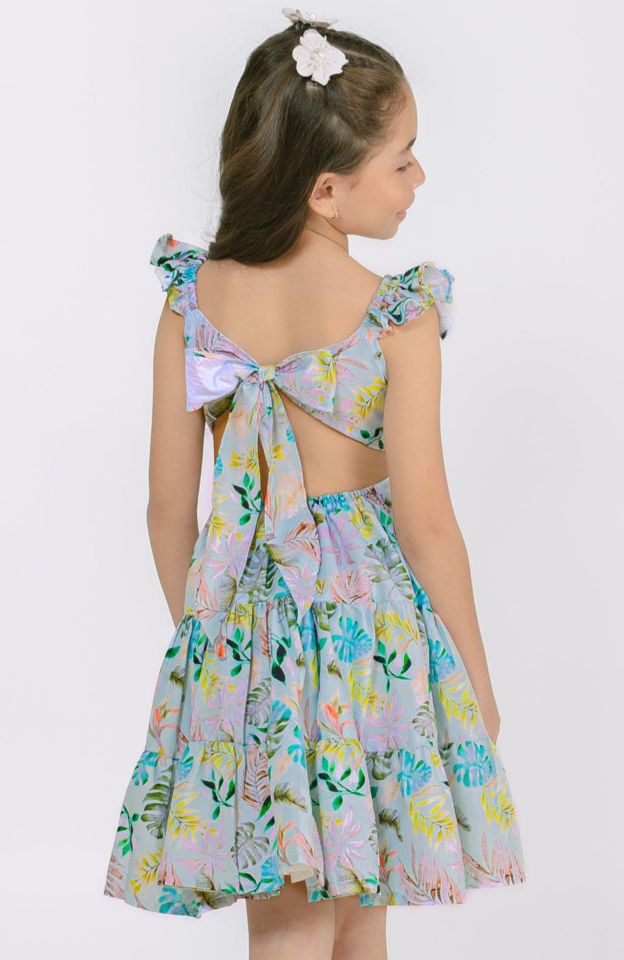 Vestido Para niña Palmera Verde