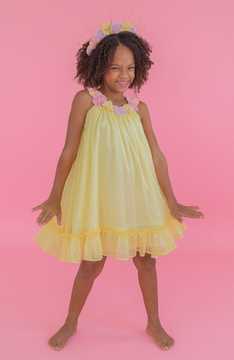 Dress Vestido De Niña Amarillo Niña Vestido Niña Amarillo