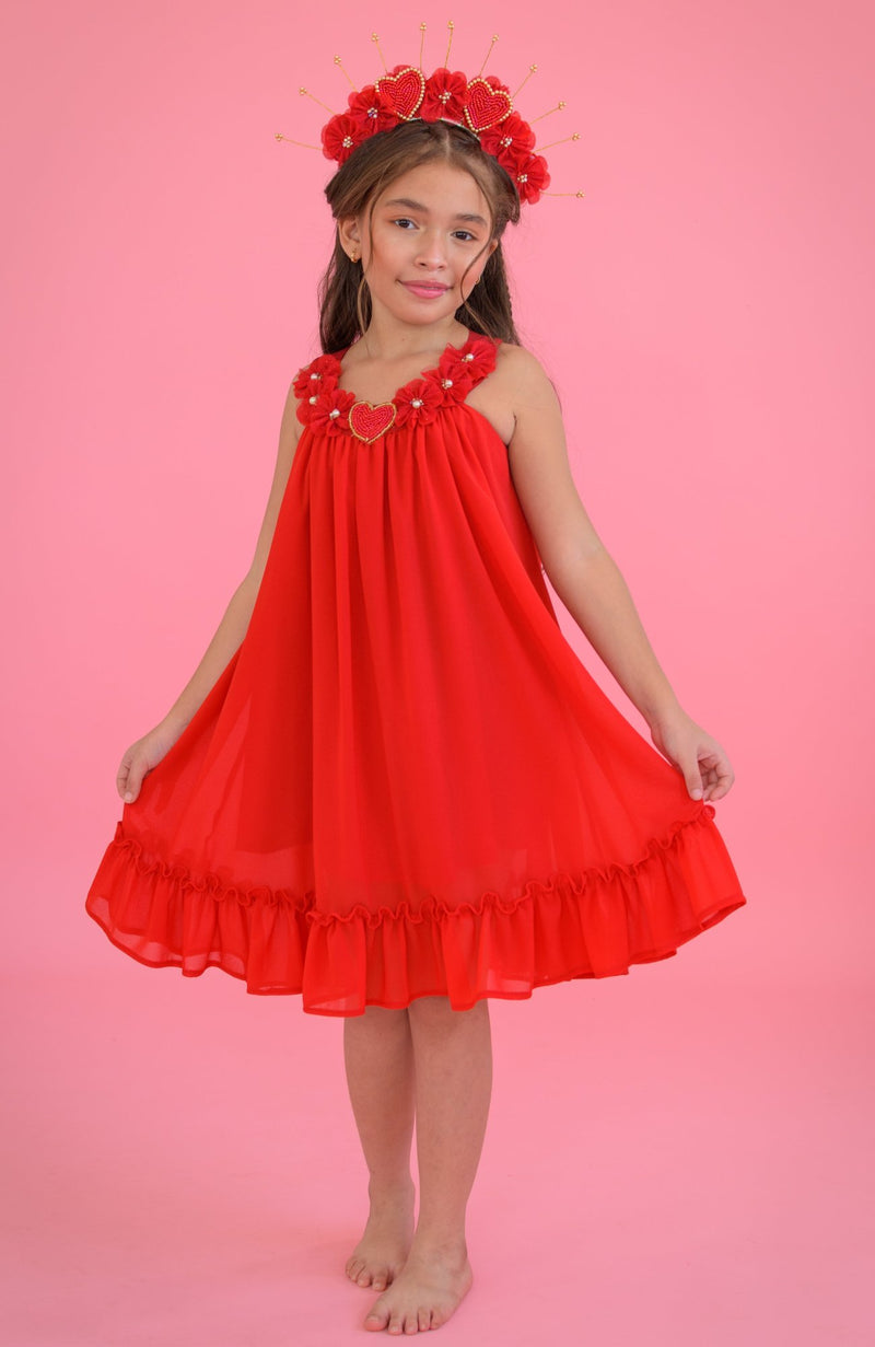 Vestido Para Bebita Verdades Rojo